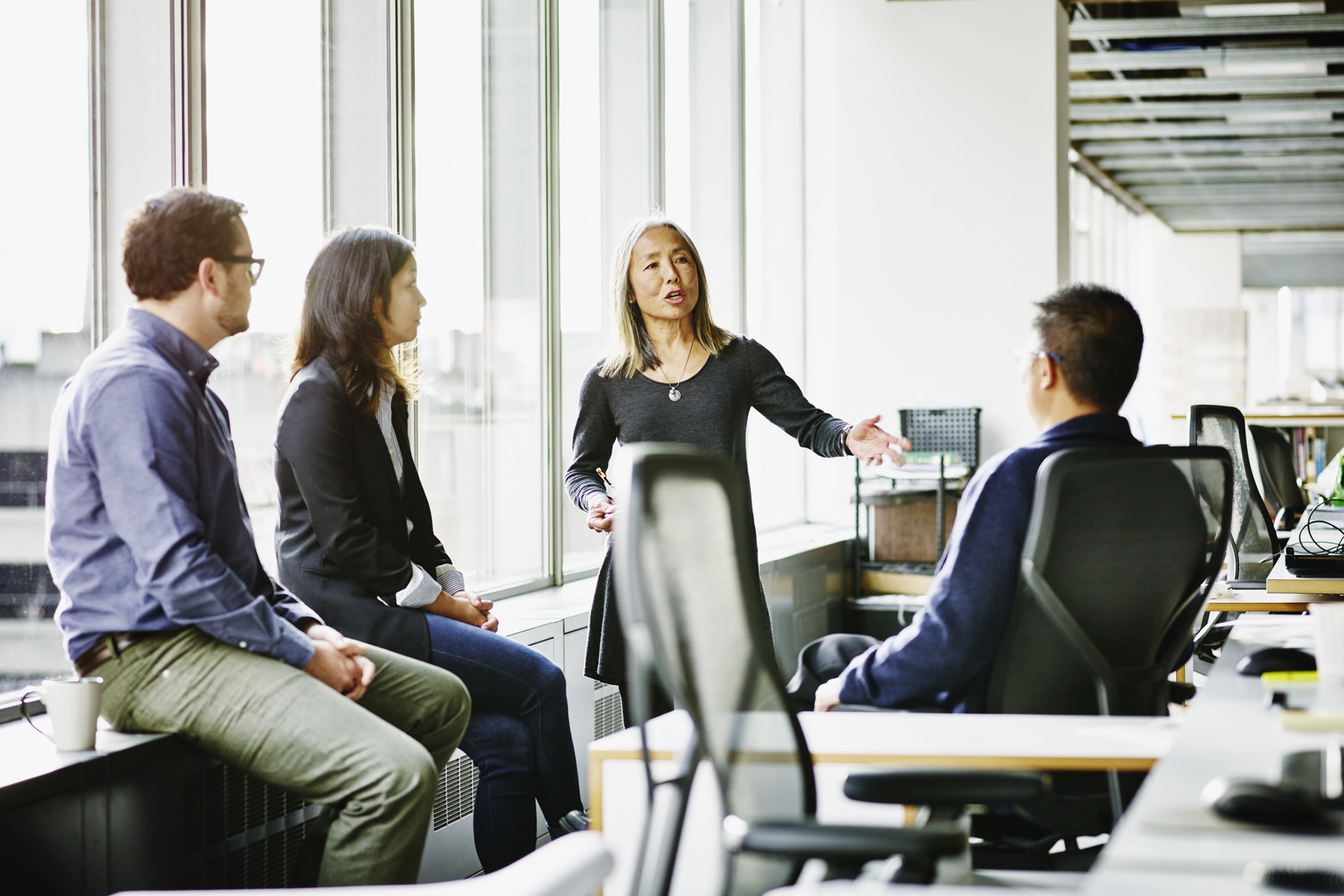 image of team discussion (for a hr tech)